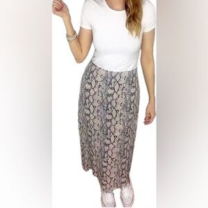 AE Snakeskin Midi Skirt